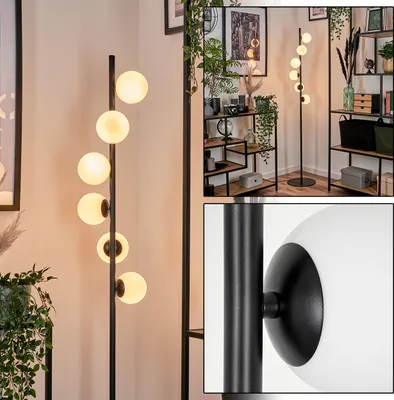 Produktbild von Garaguso Stehlampe aus Metall/Glas in Schwarz/Weiß