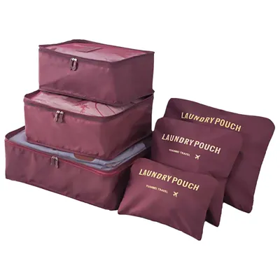 Produktbild von Der Reise-Organizer-Set für Koffer und Schrank (6 Stück) - bordeauxrot