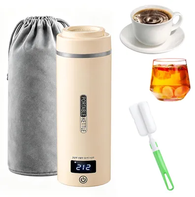 Tragbarer Wasserkocher 550 ml, 316L Edelstahl, 4 Temperaturstufen