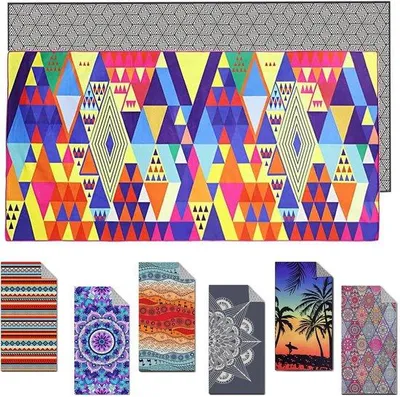 Produktbild von Ibenzoa® Extra großes Mikrofaser-Strandtuch 160 x 80 cm – sandfrei, schnelltrocknend, leicht & superabsorbierend, 100% Mikrofaser (88% Polyester, 12% Polyamid)