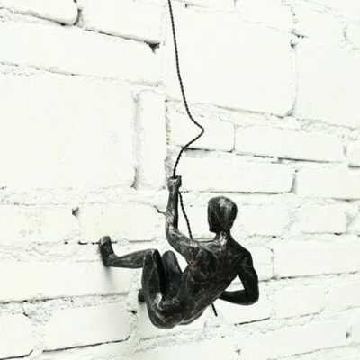 Produktbild von Type C Handgefertigte Global View Iron Mann Kletterseil Wand Kunst Skulptur