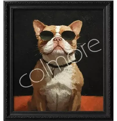 Produktbild von Handgemaltes Bild HARRY 30x40cm Schwarz