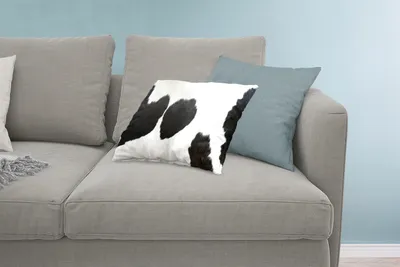 Produktbild von MuchoWow® Zierkissen Sofakissen Wohnzimmer Dekokissen 60x40 cm Tiermuster - Kühe - Pelz - Kopfkissen - Polster mit Foto