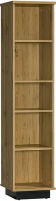 Produktbild von BETTSO Bücherregal aus Holz im modernen Stil LAMELO Eiche Wotan + Schwarz matt