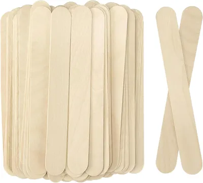 Imagen del producto de Espátulas de madera jumbo, 90 unidades, 20 x 2,4 x 0,15 cm, para manualidades