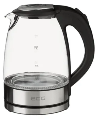 Produktbild von ECG RK 1776 Wasserkocher 1,7 l Schwarz, Silber, Transparent 2200 W