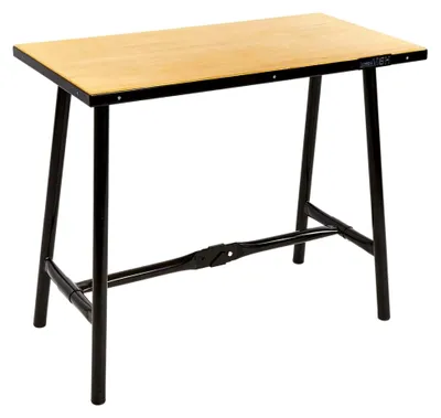 Produktbild von 100 cm Schwerlast-Klappwerkbank mit Holzplatte SCHWARZ