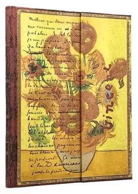 Productafbeelding van Van Gogh Sunflowers (Embellished Manuscripts Collection) Midi Lined Hardcover Journal (Elastic Band Closure)