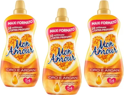 Produktbild von Mon Amour Oro Argan, Flüssigkeit, 1350 ml, Gelb, Orange, Hellbraun, Dunkelblau, Flasche