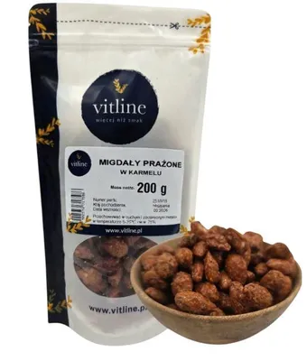 Zdjęcie produktu dla Migdały prażone w karmelu 200g VITLINE