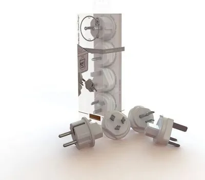 Produktbild von allocacoc ReWirable Travel Plugs, Reisestecker für DE/FR, UK, USA, AUS