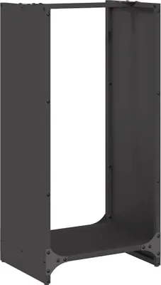 Image de vidaXL Étagère à bois de chauffage Noir 40x30x80 cm Acier laminé à froid