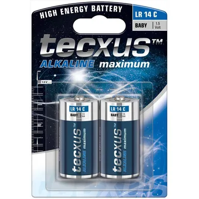 Obrázek produktu pro Tecxus LR14 2-BL, Baterie na jedno použití, C, Alkalický, 1,5 V, 2 kusů, 6200 mAh