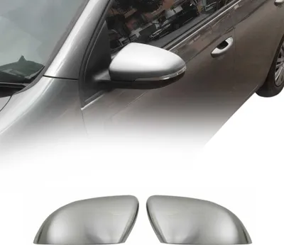 Image de Coques de Rétroviseurs pour VW Touran 1 T3 en Acier Inoxydable Chromé Argent