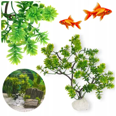 Produktbild von Aquarium Pflanzen Künstlich, 22 cm Kuenstlich 22 cm mit Naturstein-Basis
