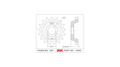 Produktbild von Rk-Ritzel 530 17z Standard