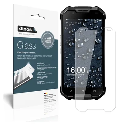 Produktbild von 2x Schutzfolie für AGM X2 - Anti-Shock 9H Folie dipos Glass Kunststoffglas