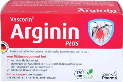 Produktbild von Vascorin Arginin Plus Kapseln, 120 St KAP