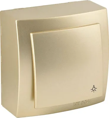 Produktbild von Lichttaster Gold Metall Optik – Aufputz IP20 für Innen – THEMIS
