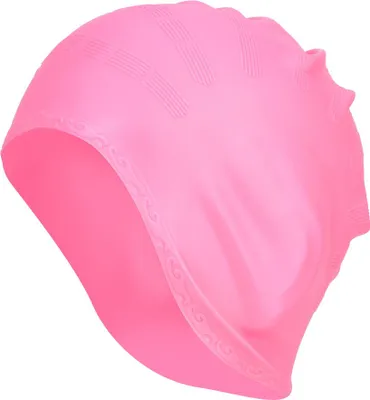 Produktbild von 1pc Sports Schwimm Silikonhut dehnbar bequeme Langhaarohr -Protektor -Kappe für Schwimmbadpoolpink
