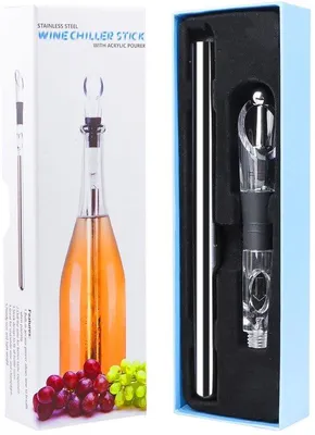 Produktbild von Weinkühler 3-in-1 – Weinkühlstab – Flaschenkühler – Edelstahl – Geschenk für Weinkenner – Perfekt für Partys