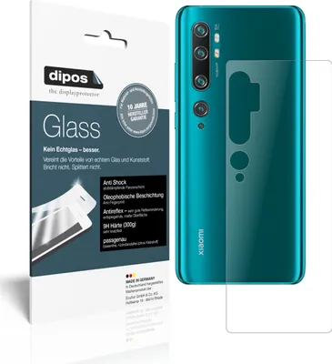 Obrázek produktu pro 2x ochranná fólie pro Xiaomi Mi Note 10 Lite zadní strana matná - Anti-Shock 9H fólie dipos Glass plastové sklo