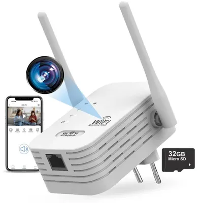 Zdjęcie produktu dla iUni RP1 Mała kamera WiFi ze wzmacniaczem sygnału, 32GB, Full HD, podgląd na żywo w telefonie