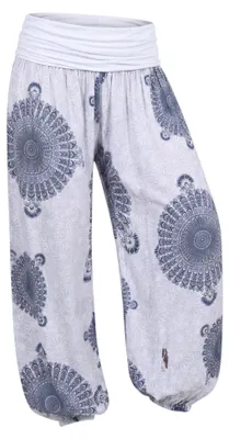Produktbild von Haremshose Damen Flatterhose luftige Sommerhose weites Bein BOHO Hose Gr. 36-44