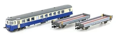 Immagine prodotto di Lemke N LC96009 Treno per il trasporto auto a 3 carri, carro di comando BDt + 2 carri di carico, BLS, Ep.V - NUOVO