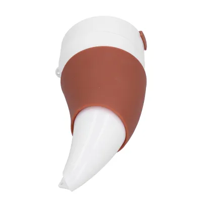 Produktbild von 230 ml Isolierbecher in Ziegenhornform mit Edelstahl-Innenbeschichtung, weiß, für Zuhause und Büro