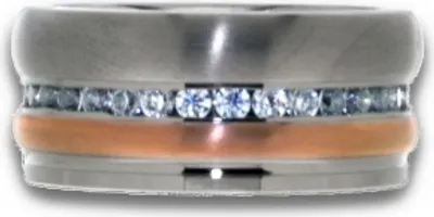 Produktbild von CEM Damen Ring CT6-183 aus Titan mit Zirkonia, Ringgröße 54 (Ø 17,2mm)