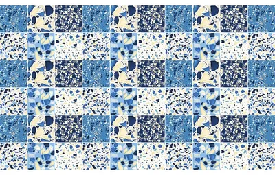 Obrázek produktu pro Samolepicí nástěnné samolepky imitující obklady do kuchyně a koupelny – 60 samolepek YUANA Terrazzo – 60 samolepek o rozměrech 10 x 10 cm