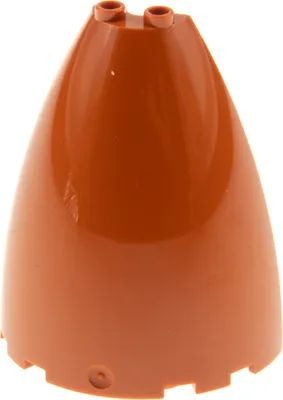 Produktbild von 1x Lego Kegel Hälfte 6x3x6 dunkel orange elliptisch gebogen Rakete 35155 18909
