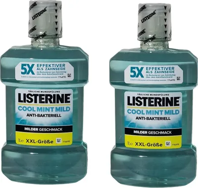 Produktbild von 2x Listerine coolmint - Zero milder Geschmack ohne Alkohol  2x 1 Liter