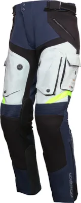 Imagen del producto de Pantalón de motociclismo Modeka Panamericana 2, de tela, color azul/gris, talla 3XL