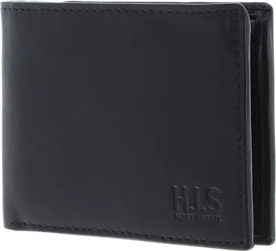 Image de H.I.S Cuir porte-monnaie Wallet Black noir