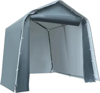 Image de Garage portable pour vélos, 5,7 m². Abri de jardin étanche, pliable. Tente de camping, abris de jardin, garage pour tente, abri de jardin, garage pour vélos, couleur grise
