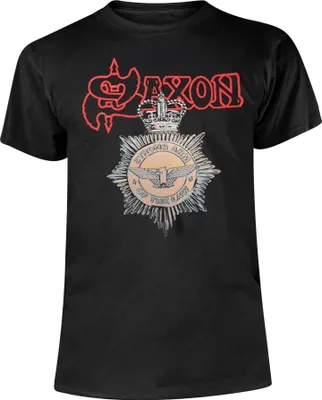 Obrázok produktu pre Saxon - Tričko "Strong Arm Of The Law" pre mužov/dámy Uni PH998 (L) (Black)