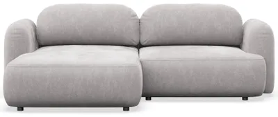 Produktbild von Selsey Tvoya – Ecksofa mit Schlaffunktion, Ottomane links, hellgraues Chenille
