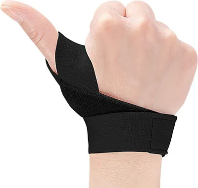 Obrázek produktu pro INF Elastická zápěstní bandáž - Nastavitelná komprese (2 kusy) Černá