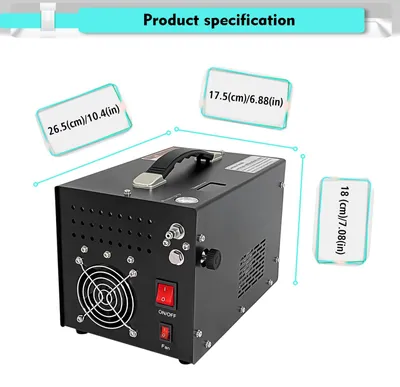 Zdjęcie produktu dla Kompresor powietrza PCP NZXB - pompa wysokociśnieniowa - 4500 PSI - 30 MPa - zintegrowany zasilacz - 220 V - wtyczka europejska