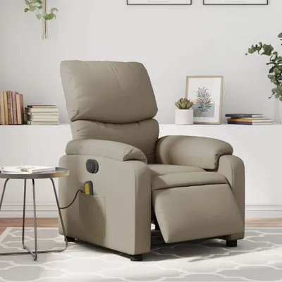 Produktbild von Massagesessel Elektrisch Cappuccino-Braun Kunstleder , Klassische Sessel 2024 Neu