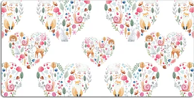 Produktbild von Schreibtischmatte Tischunterlage 100x50 cm Mauspad - Fuchskaninchenherz.