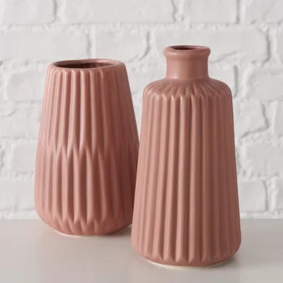 Produktbild von Boltze Schlichte Porzellanvase in terracotta – Zeitloses Design für jedes Ambiente, terracotta / ohne Hals