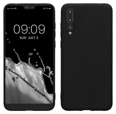 Produktbild von kwmobile Handyhülle für Huawei P20 Pro Hülle - TPU Case - Kabelloses Laden - Schutzhülle Cover in Schwarz matt