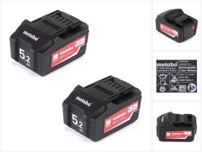 Produktbild von Metabo Li-Power Akku Set 18V mit 2x Akku 5,2Ah ( 625592000 )