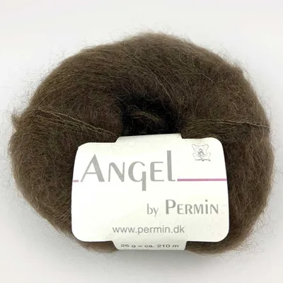 Productafbeelding van Uitgefaseerd model Angel van Permin – Luxe garen van kindermohair en zijde (70/30) (71, olijnbruin)