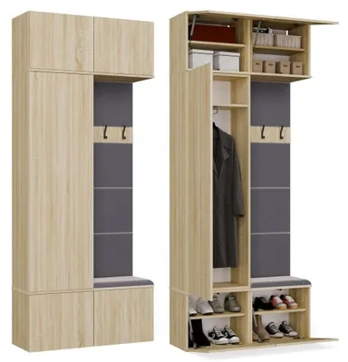 Zdjęcie produktu dla Garderoba Szafa + Wieszak HAGA II/1Sz1W DĄB SONOMA