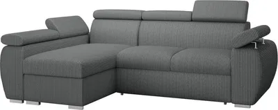 Immagine prodotto di MIRJAN24 Divano angolare Boston Mini Premium Cord con box letto e funzione notte, poggiatesta regolabili, forma a L (Colore: Poso 22, Lato: Sinistro LC+2R)