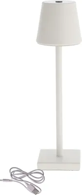 Produktbild von Kovová LED stolná lampa na batérie Touch XL - cca 38x10 cm - teplá biela / USB - biela